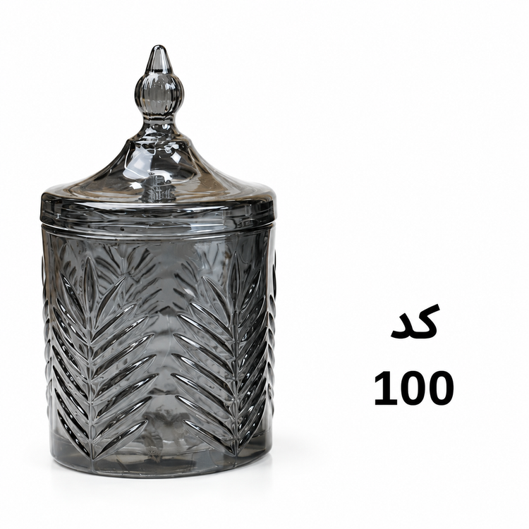 بانکه شیشهای دربدار شیاردار(شکلات خوری)