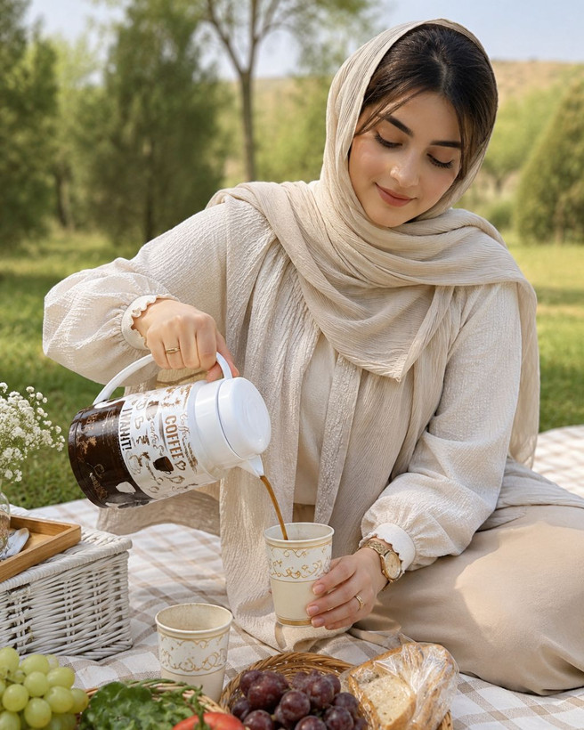 فلاسک یک لیتری طرح قهوه